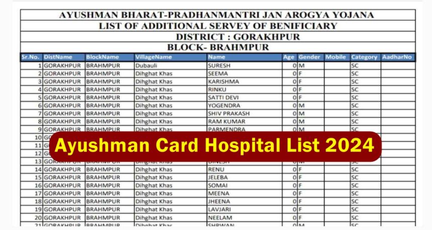 Ayushman Card Hospital List 2024